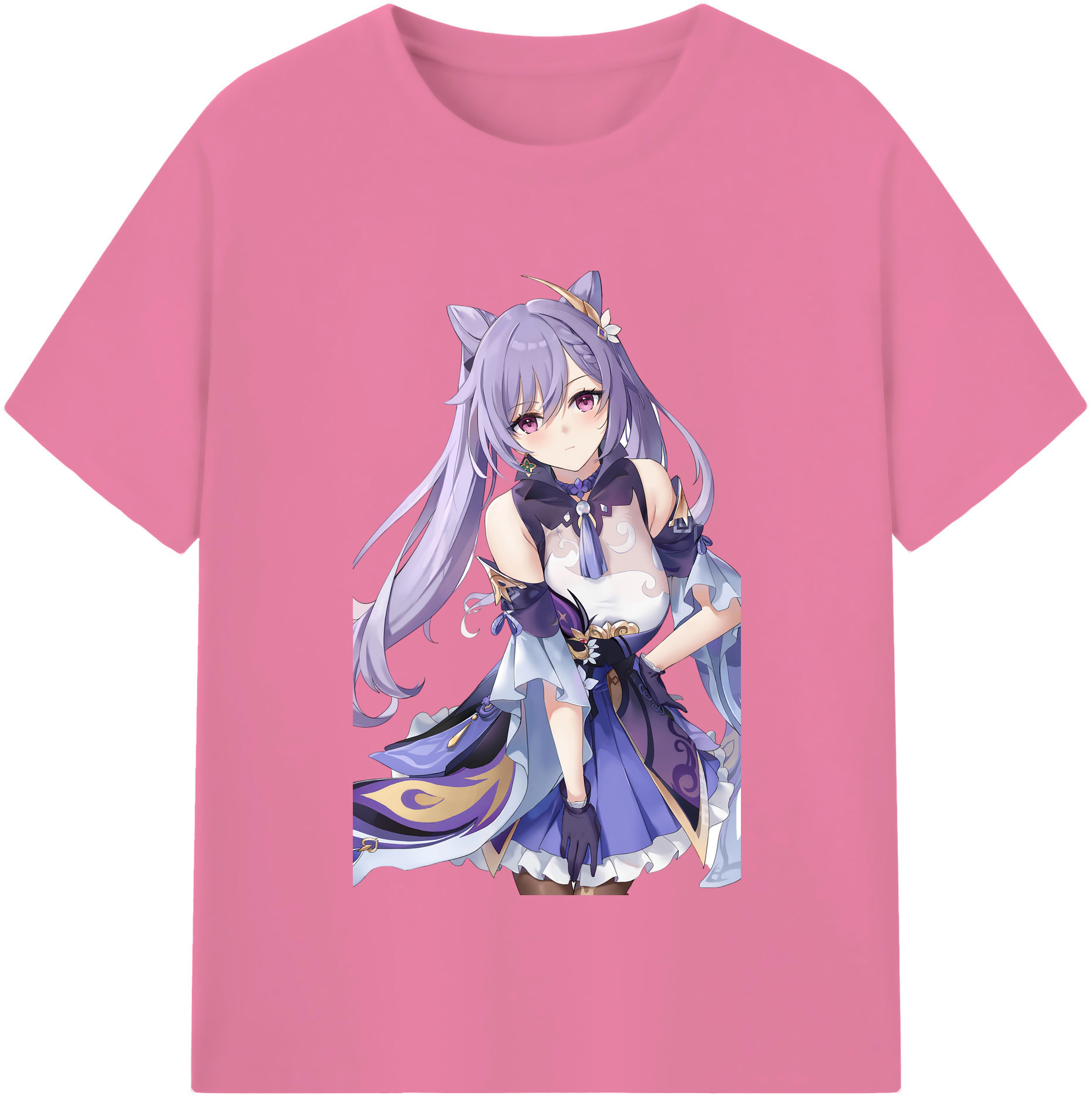 げんし神 刻晴 こくせい genshin Kokusei 綿100％半袖Tシャツ（フロントプリント）